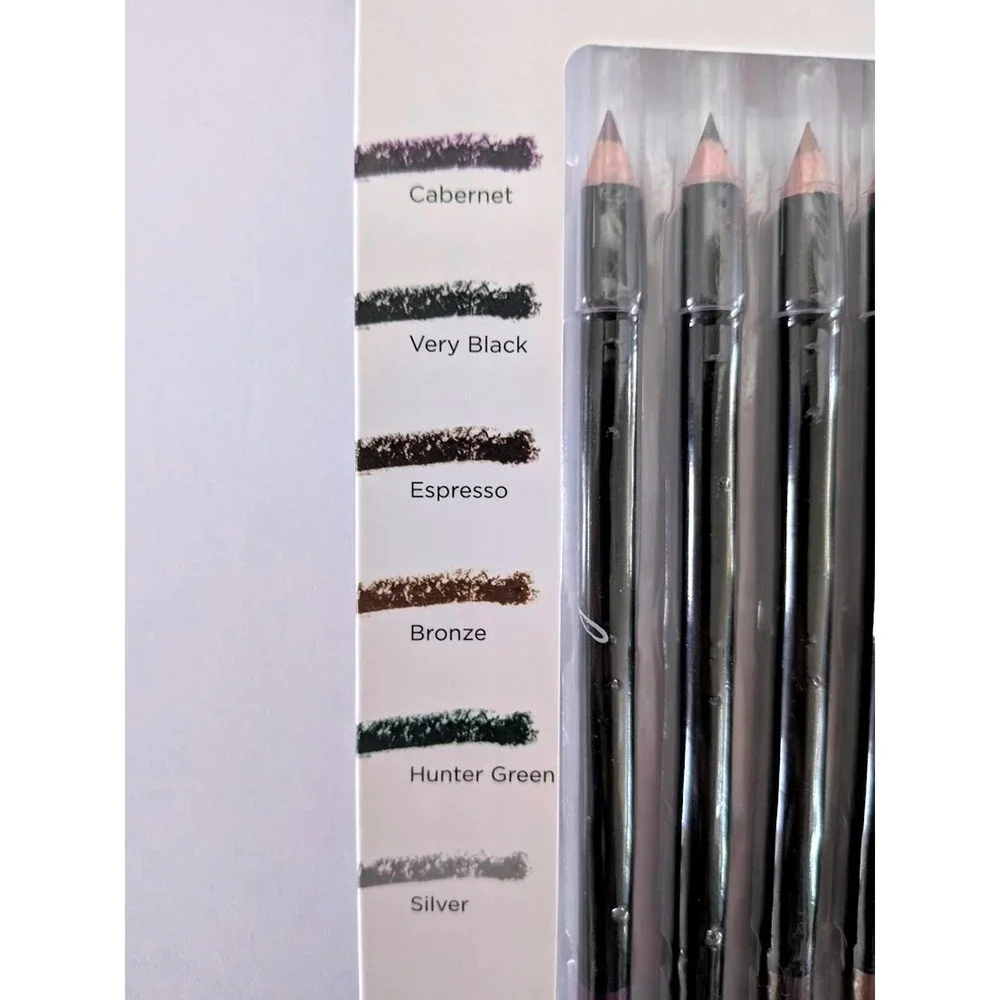 Max Studio 6 Pro Pencil Eyeliners Gift Set Multi-Color Long Wear Eye Makeup New